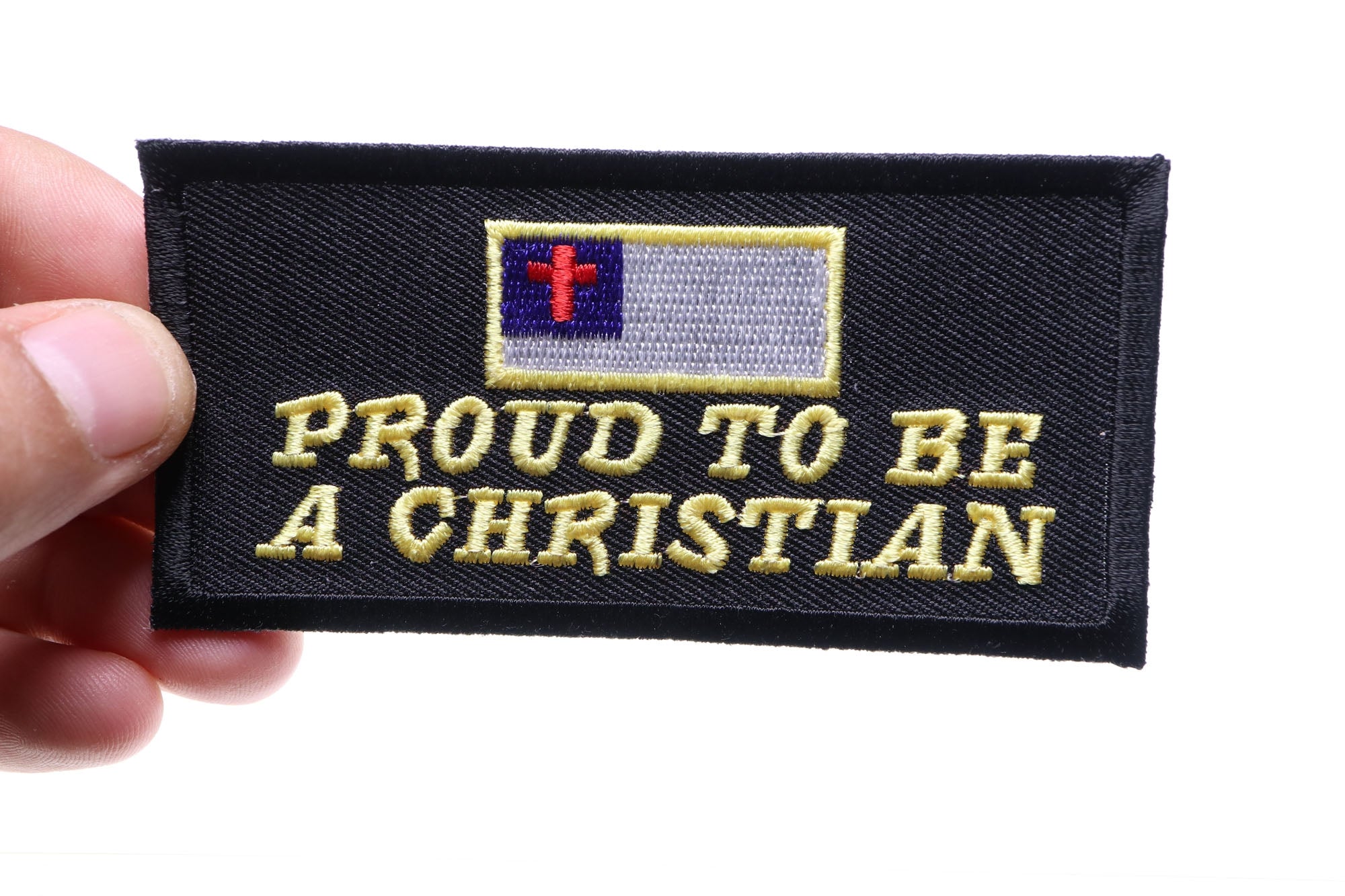Proud to Be a Christian Patch - Wear Your Faith with Confidence ( 3 x 3 inches )